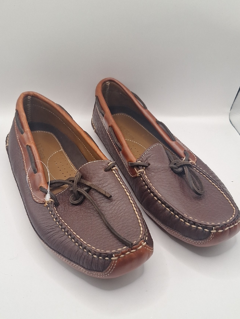 L.L. Bean Dark Brown Leather Moccasin Slip-On Loafers